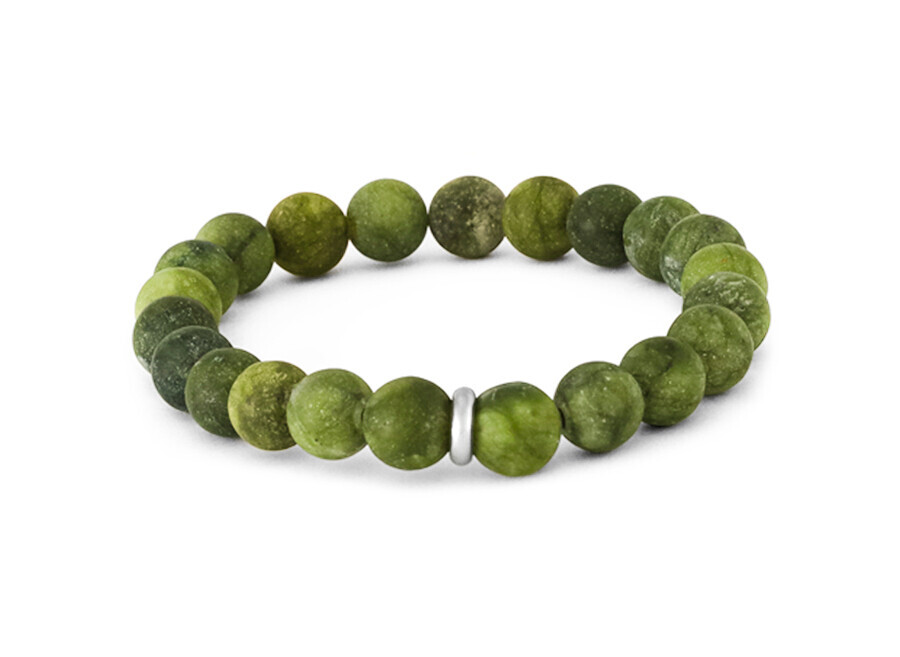 Agato Korálkový náramek z jadeitu MINK134/17