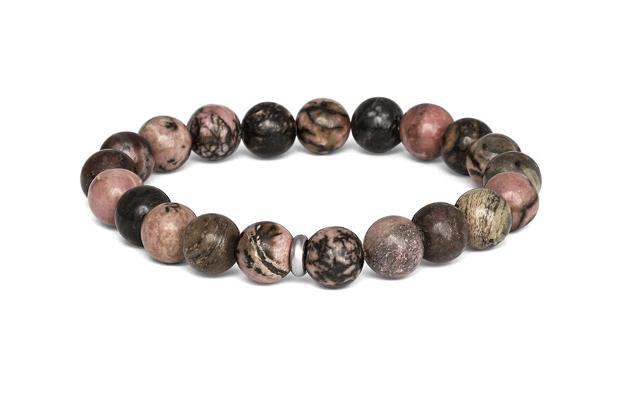 Agato Korálkový náramek z rodonitu MINK140/17