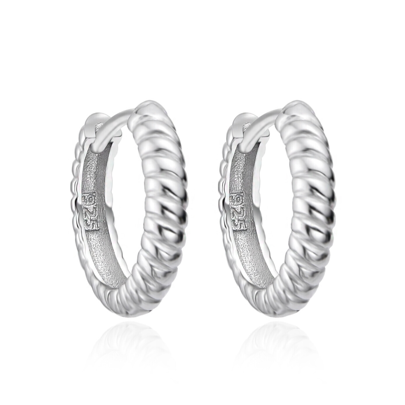 Agato Půvabné kruhové náušnice ze stříbra AGT-E256K