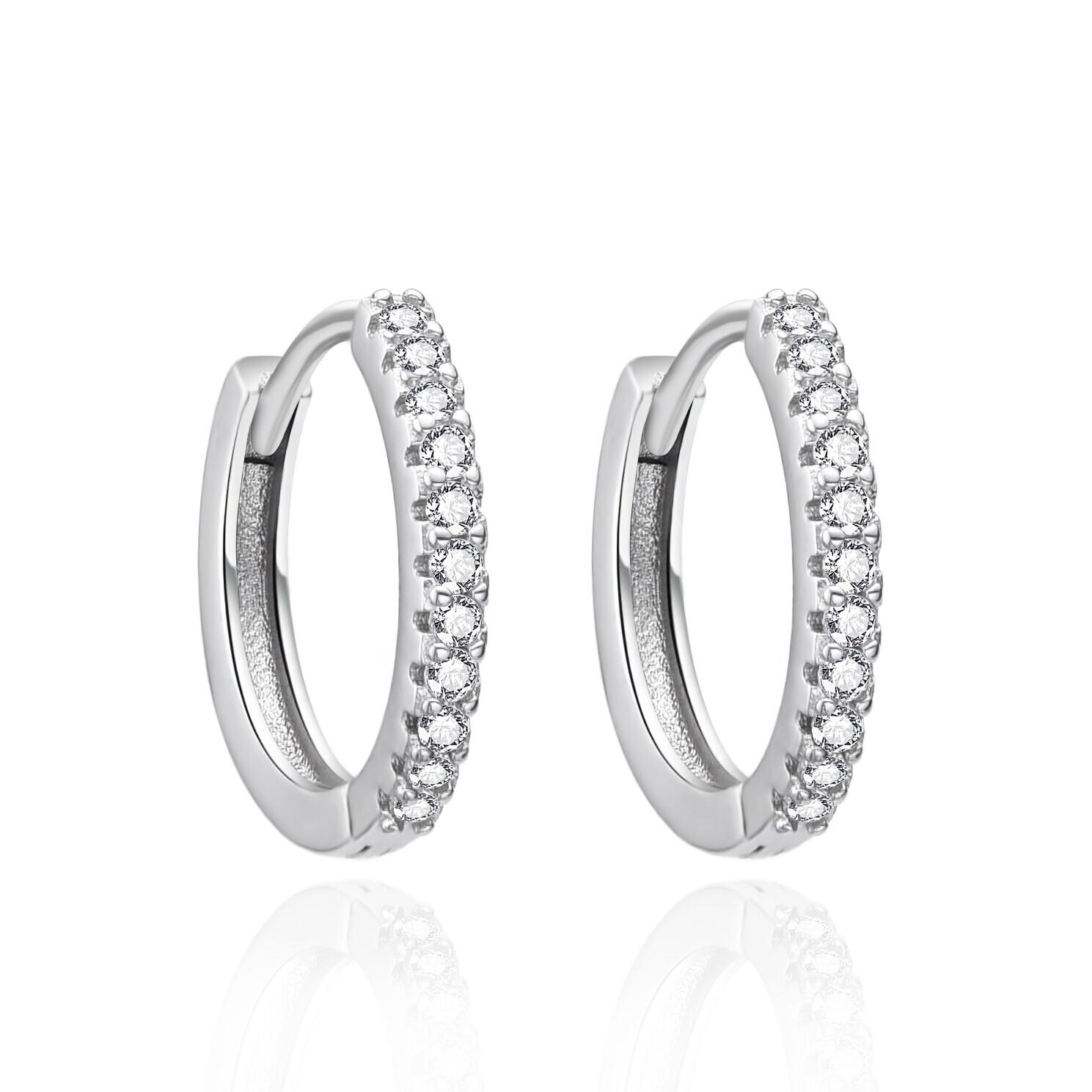 Agato Nestárnoucí stříbrné kruhy se zirkony AGT-E261KW