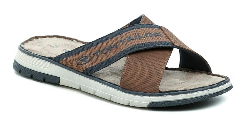 Tom Tailor 7480210004 hnědé pánské nazouváky