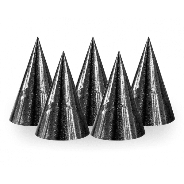 Čepičky holografické, černé 1 ks