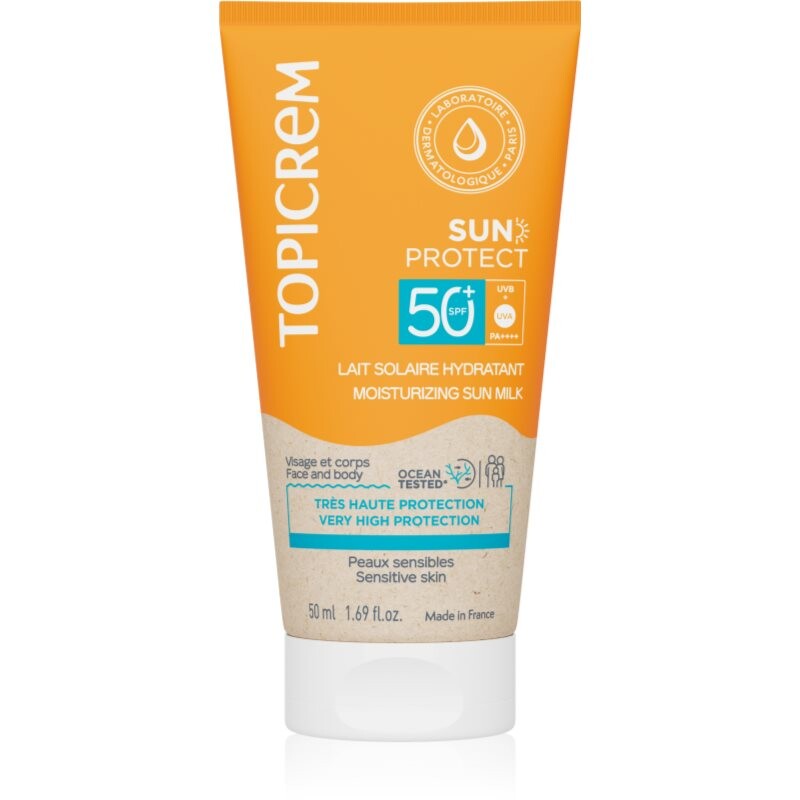 Topicrem Sun Protect Moisturizing Sun Milk hydratační mléko na opalování SPF 50+ 50 ml