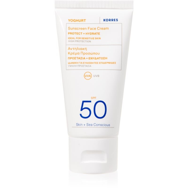 Korres Yoghurt Sunscreen opalovací krém na obličej s hydratačním účinkem SPF 30 50 ml