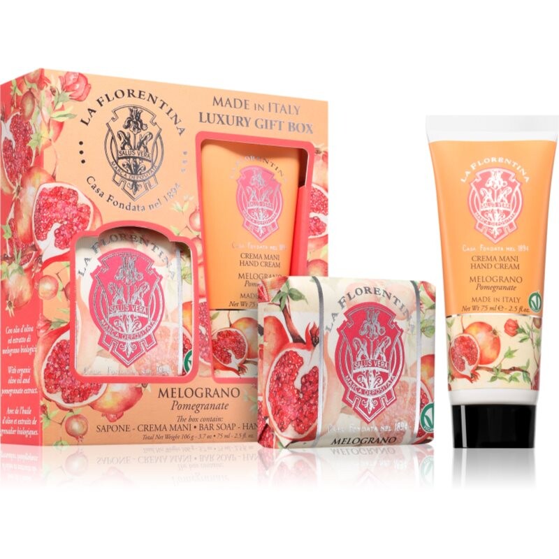 La Florentina Pomegranate Soap and Hand Cream dárková sada