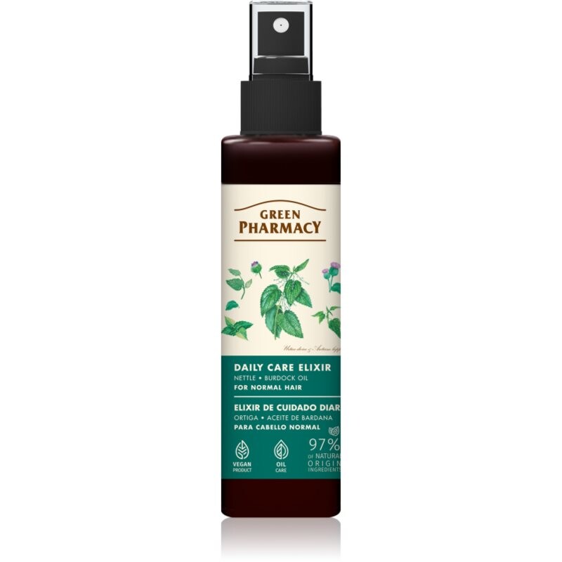 Green Pharmacy Nettle & Burdock oil Elixir sérum pro normální vlasy 150 ml