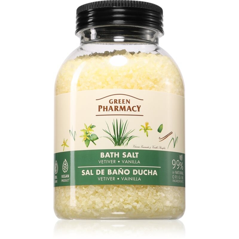 Green Pharmacy Vetiver & Vanilla Bath Salt relaxační sůl do koupele 1000 g