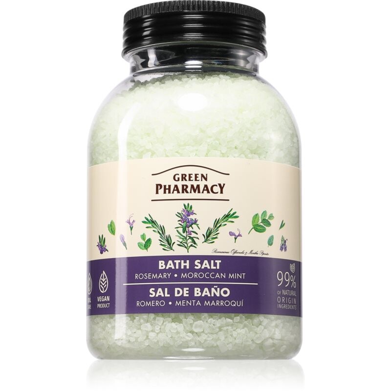 Green Pharmacy Rossemary & Maroccan Mint Bath Salt relaxační sůl do koupele 1000 g