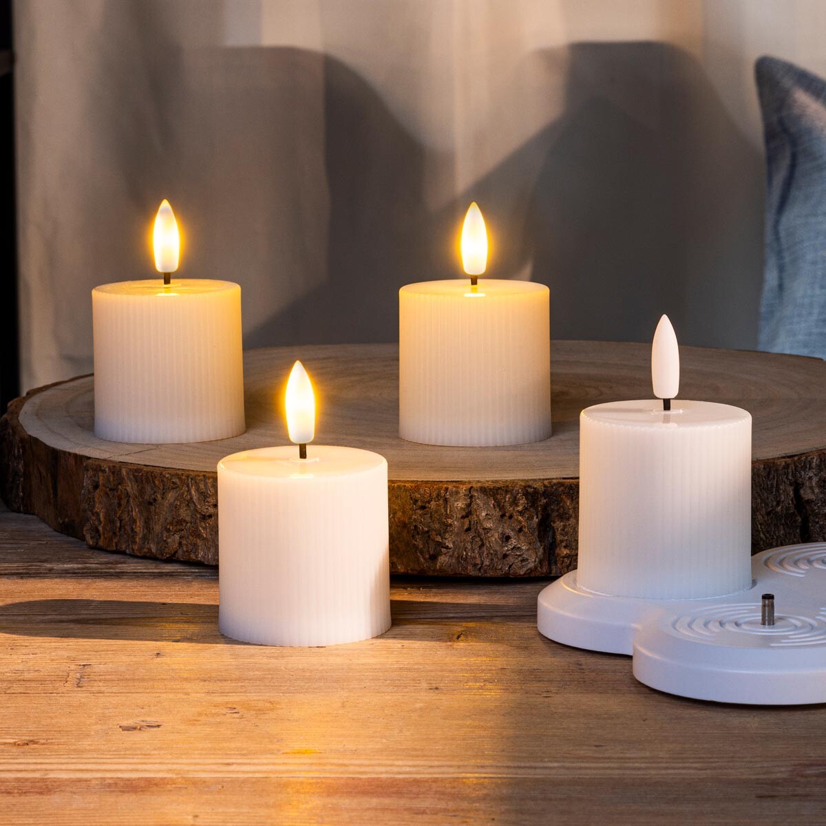 Haushalt international Nabíjecí LED svíčky, 5 cm, 4 kusy