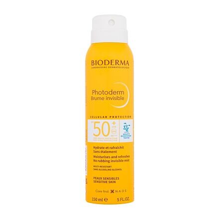 BIODERMA Photoderm Invisible Mist SPF50+ voděodolná hydratační a osvěžující opalovací mlha 150 ml