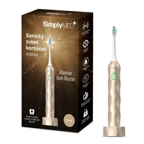 SimplyMed Sonický zubní kartáček DT1013B zlatý