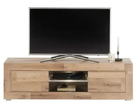 TV stolek s osvětlením Oakland 140 cm, dub montana