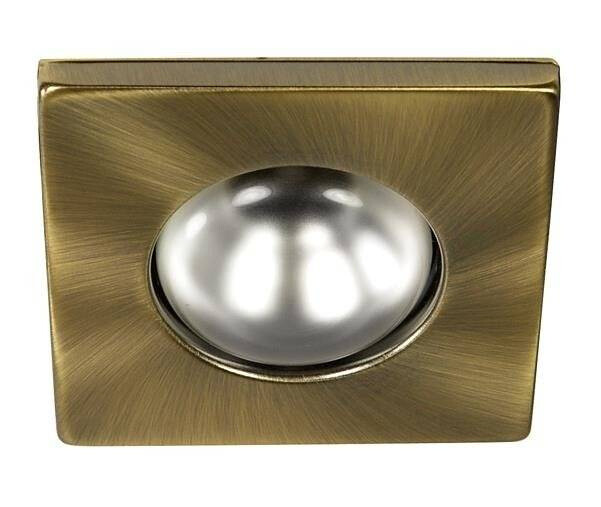 Pevné stropní svítidlo čtvercové, zlatá patina