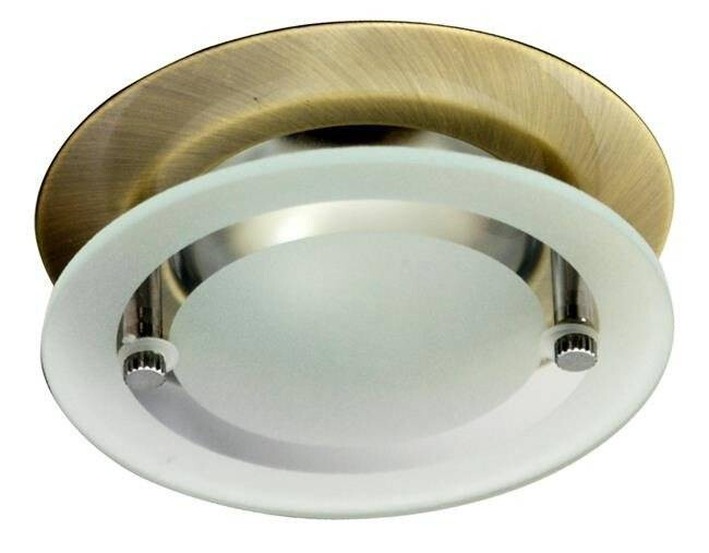 Pevné stropní svítidlo zlaté se sklem OZS-07