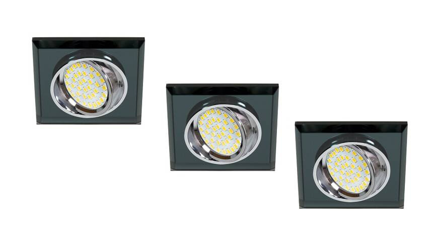 Bodové čtvercové černé 3dílné očko SS-13