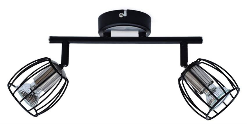Nástěnná lampa Zonk LED pásek GU10 matná černá + saténový nikl