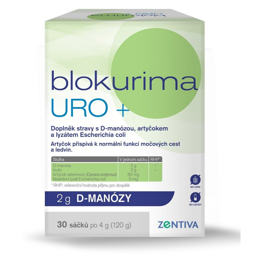 BLOKURIMA Uro + 2g D-manózy sáčky 4g 30 sáčků, poškozený obal