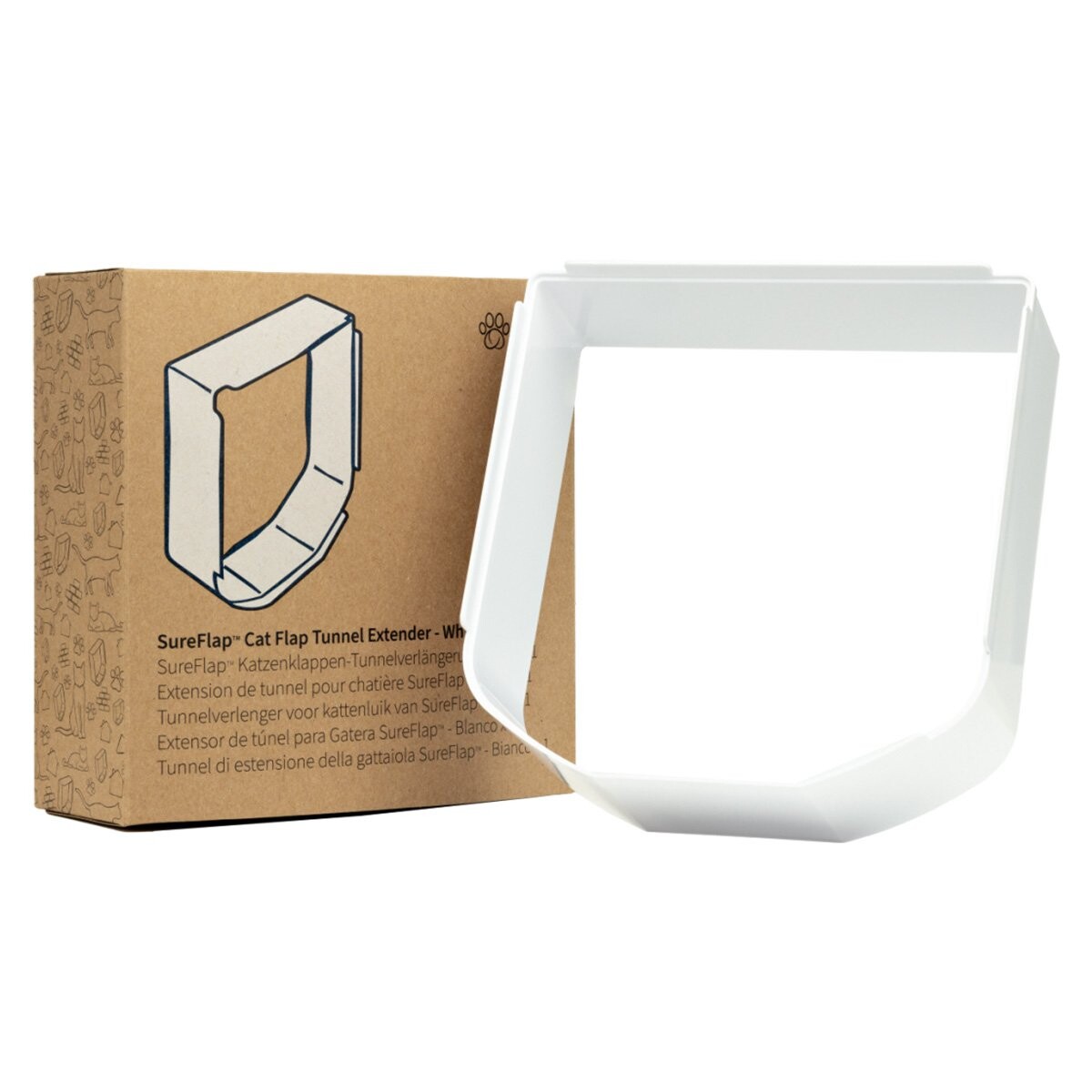 SureFlap kočičí dvířka s mikročipem - Příslušenství: rozšíření tunelu SureFlap kočičí dvířka s mikročipem, bílá