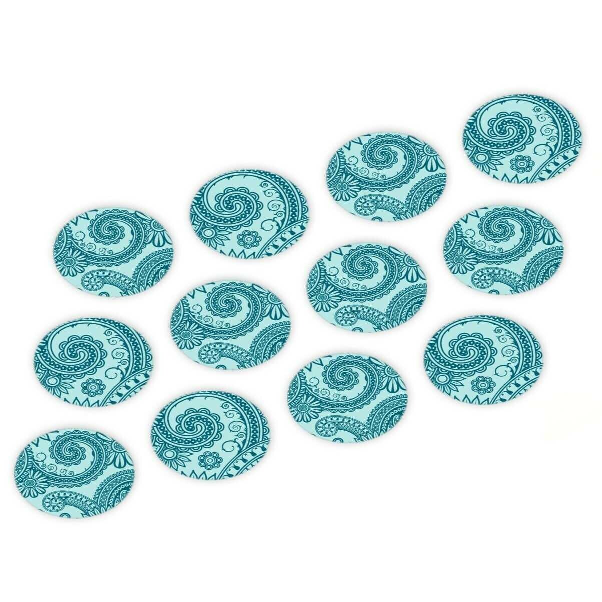 Cake Masters Jedlé mini obrázky Tyrkysové ornamenty 12ks