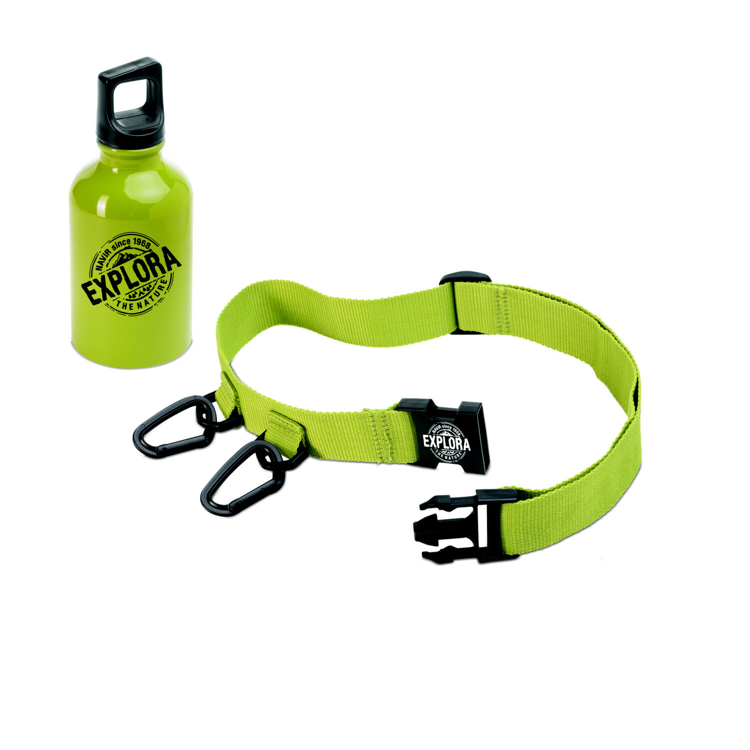 Navir - Explora - hliníková lahev na pití a opasek