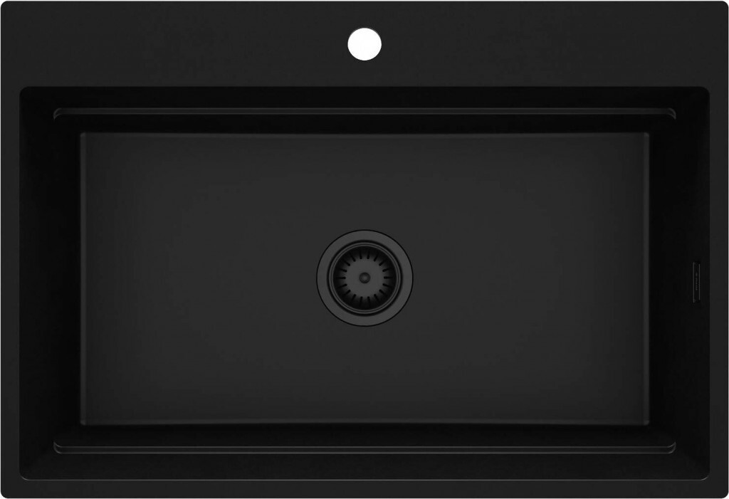 DEANTE Magnetic černá Granitový dřez, jednokomorový  ZRM_N10B