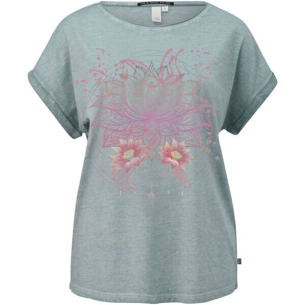 s.Oliver QS PRINT NOOS Dámské tričko, světle zelená, velikost