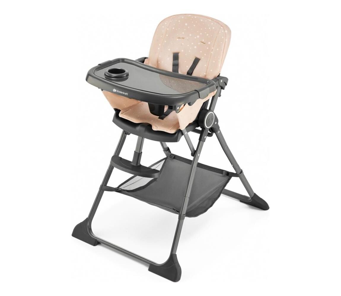 Kinderkraft KINDERKRAFT - Dětská jídelní židle FOLDEE růžová