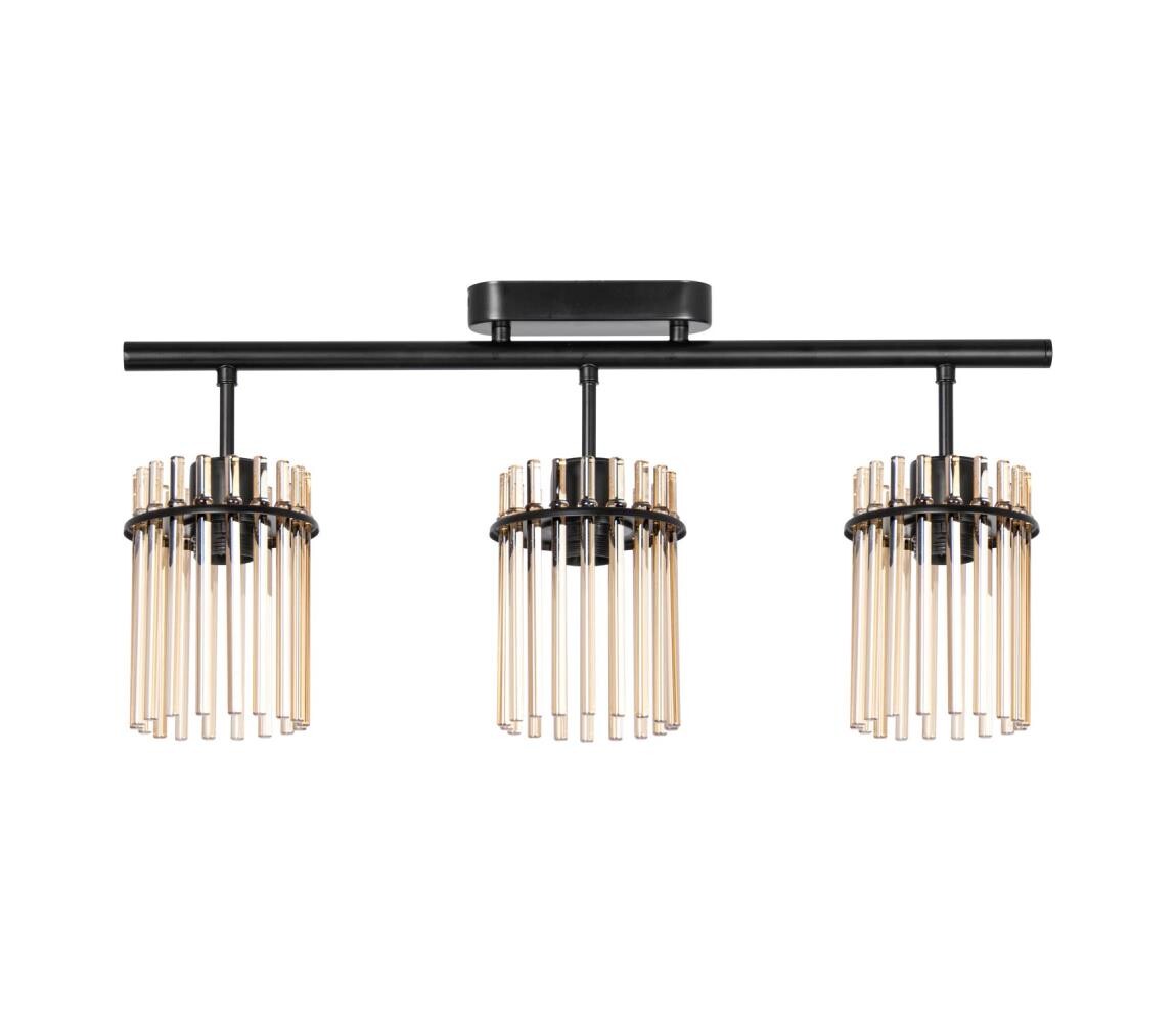 Přisazený lustr 3xE27/60W/230V černá/béžová