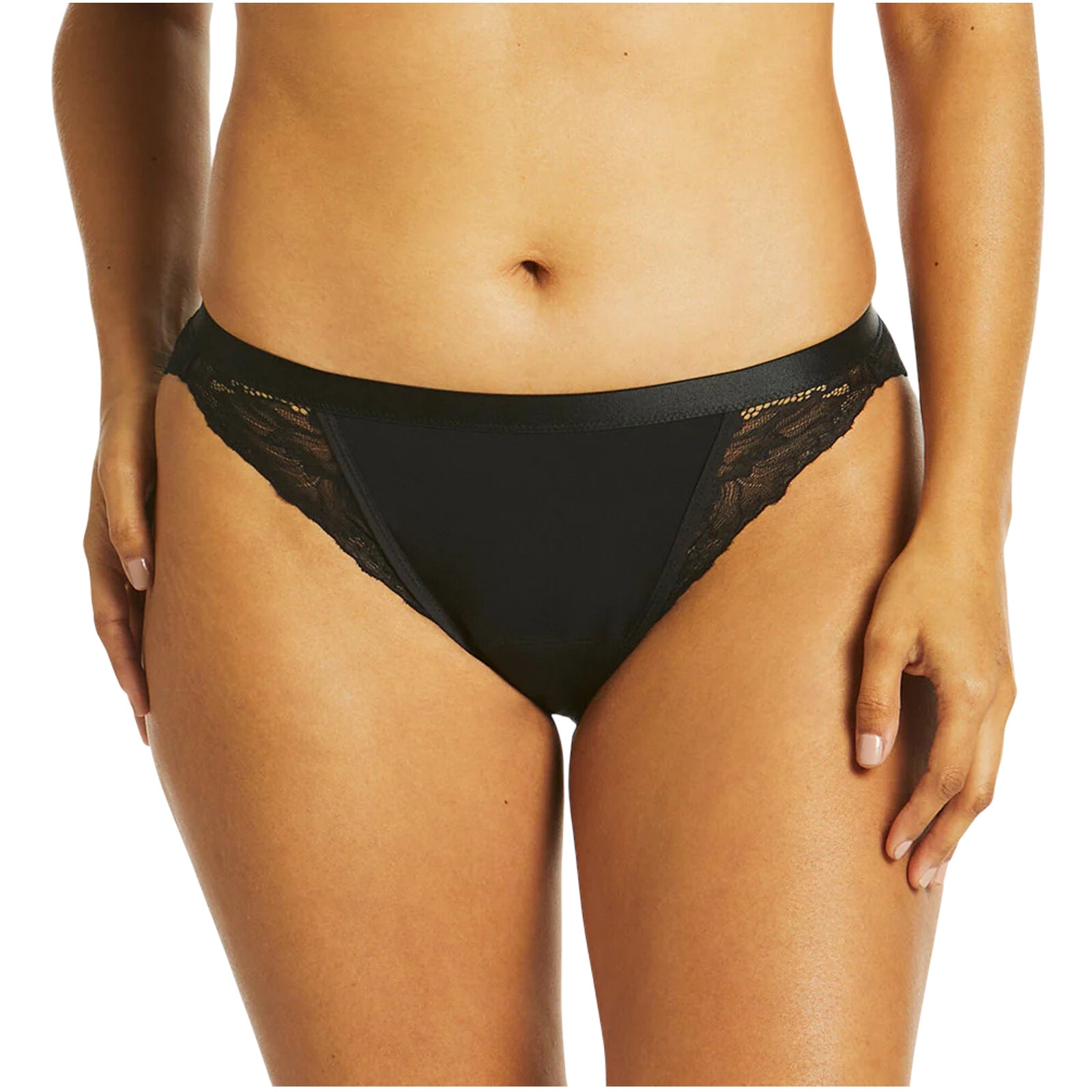 Menstruační tanga Love Luna černá LUXE Lace Midi Tanga Brief (LLUWLATA) M