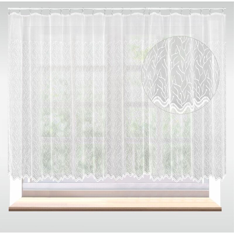 Záclona markizeta, Teris metráž, bílá 130 cm