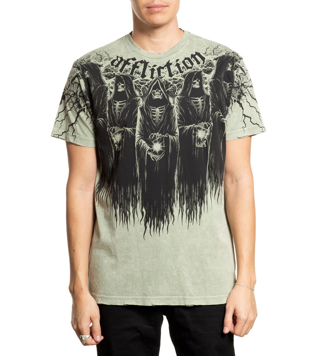 tričko hardcore pánské - SHADOW - AFFLICTION - A26993-OIGL M