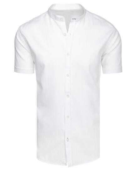 Pánská košile s krátkým rukávem, bílá