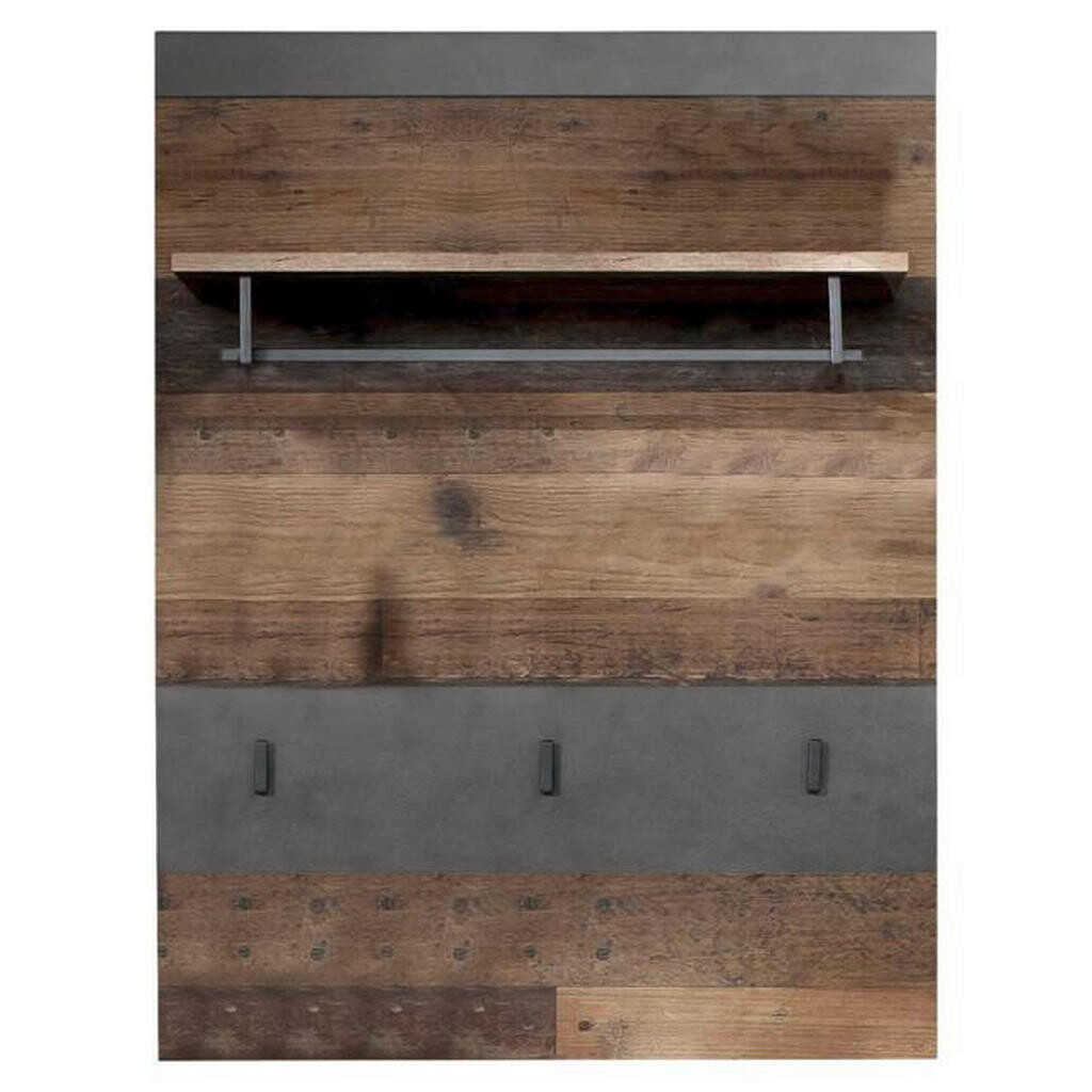 Xora ŠATNÍ PANEL, barvy grafitu, barvy pinie, 80/106/28 cm