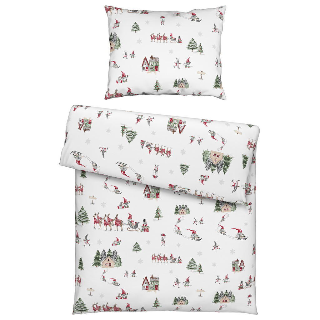 Esposa POVLEČENÍ, flanel, zelená, vícebarevná, červená, bílá, 140/200 cm