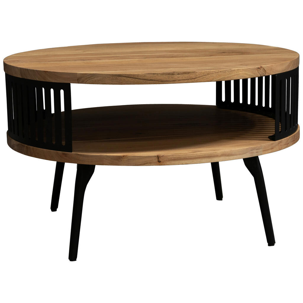 Carryhome KONFERENČNÍ STOLEK, přírodní barvy, dřevo, kov, 75/75/44 cm