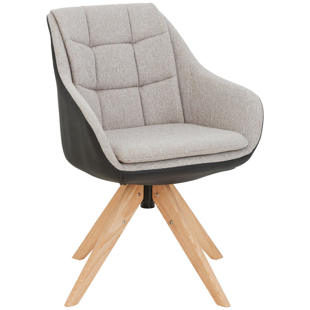 Landscape ŽIDLE S PODRUČKAMI, tkaná látka, mikrovlákno, antracitová, barvy dubu, béžová