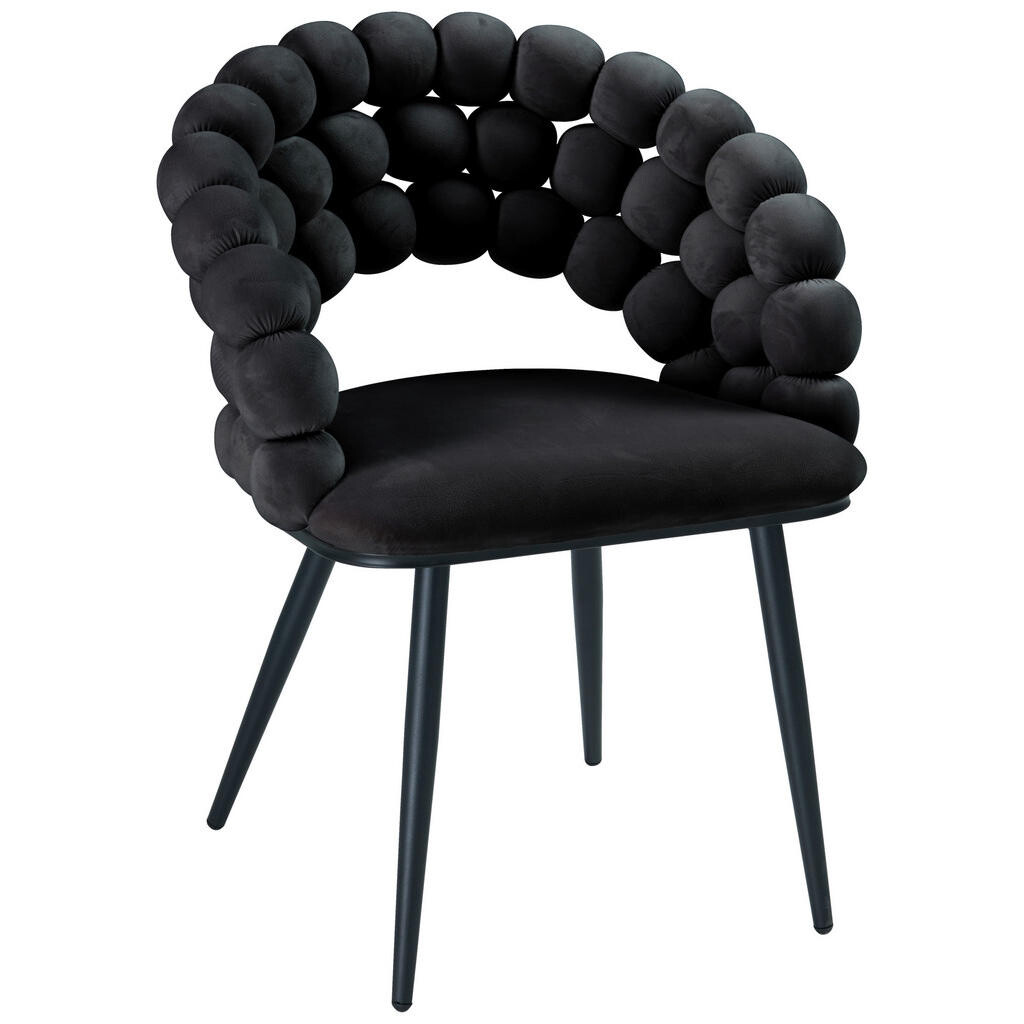 Novel ŽIDLE S PODRUČKAMI, železo, samet, černá