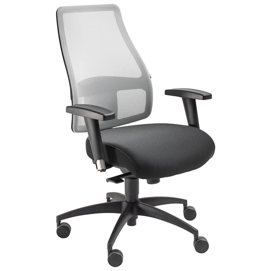 Topstar OTOČNÁ ŽIDLE, plochá tkanina, šedá, černá