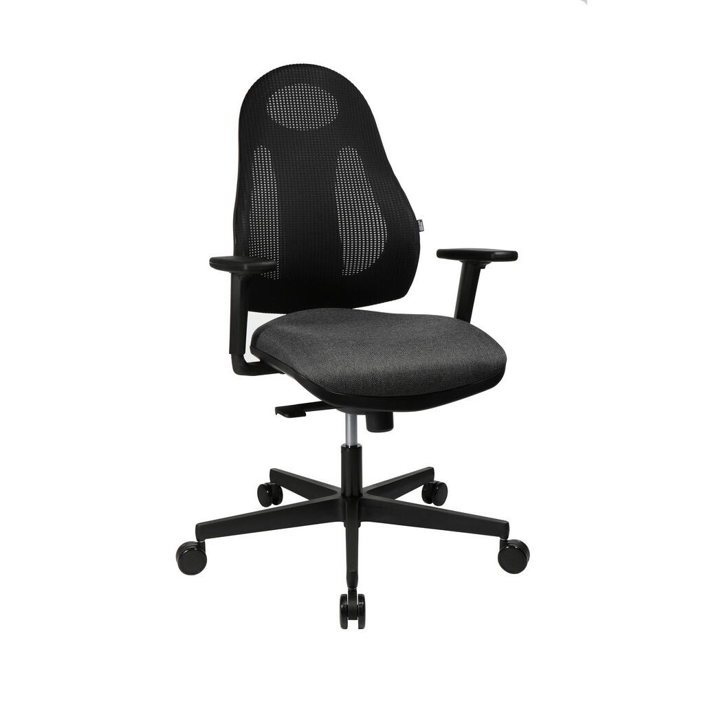 Dieter Knoll OTOČNÁ ŽIDLE, síťovina, antracitová, černá