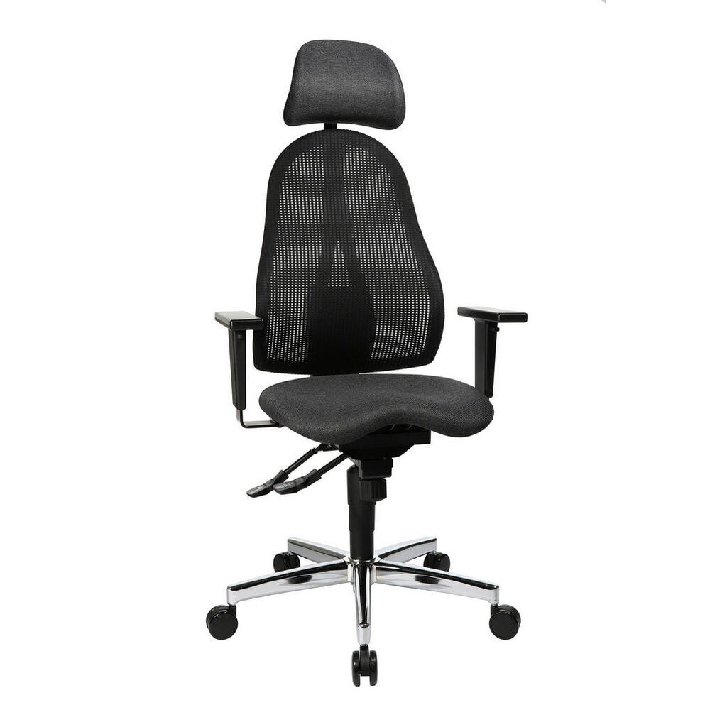 Topstar OTOČNÁ ŽIDLE, plochá tkanina, černá