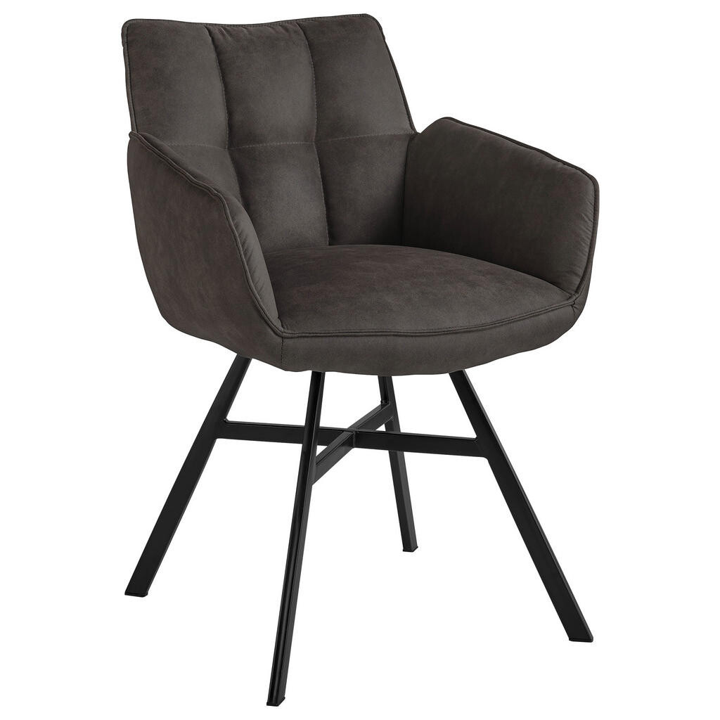 SetOne by Musterring ŽIDLE S PODRUČKAMI, mikrovlákno, šedá