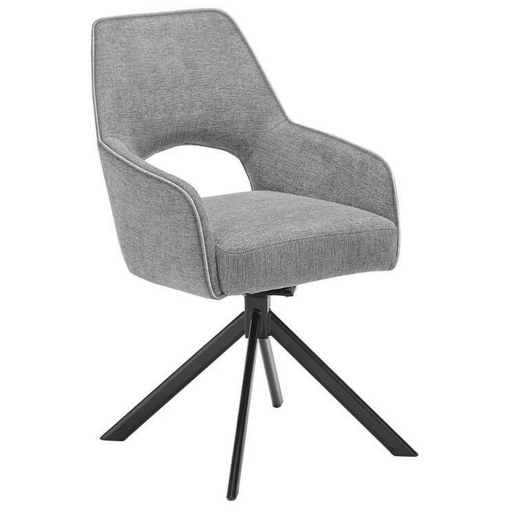 SetOne by Musterring ŽIDLE S PODRUČKAMI, železo, šedá, černá