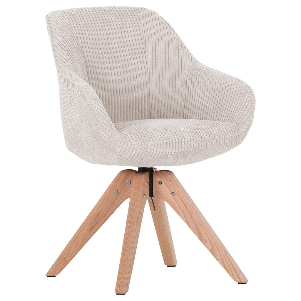 Ambia Home ŽIDLE S PODRUČKAMI, manšestr, béžová