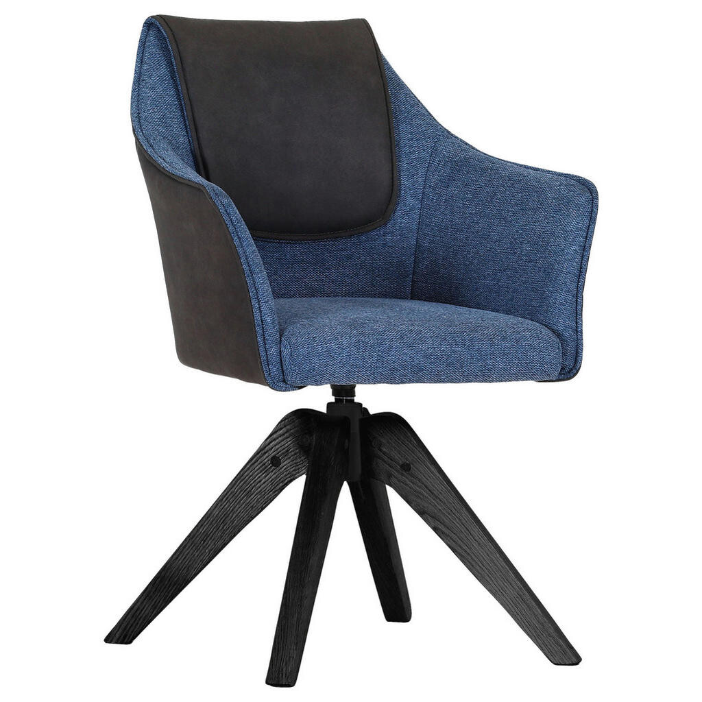 Landscape ŽIDLE S PODRUČKAMI, plochá tkanina, antracitová, modrá, černá