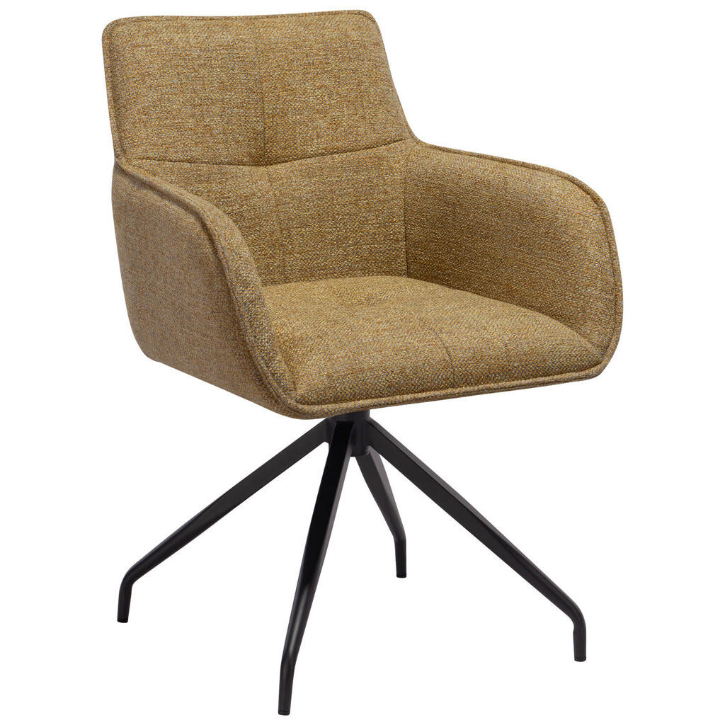 Novel ŽIDLE S PODRUČKAMI, železo, mikrovlákno, žlutá