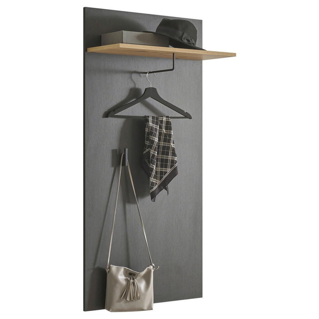 Carryhome ŠATNÍ PANEL, černá, dub artisan, 64/130/28 cm