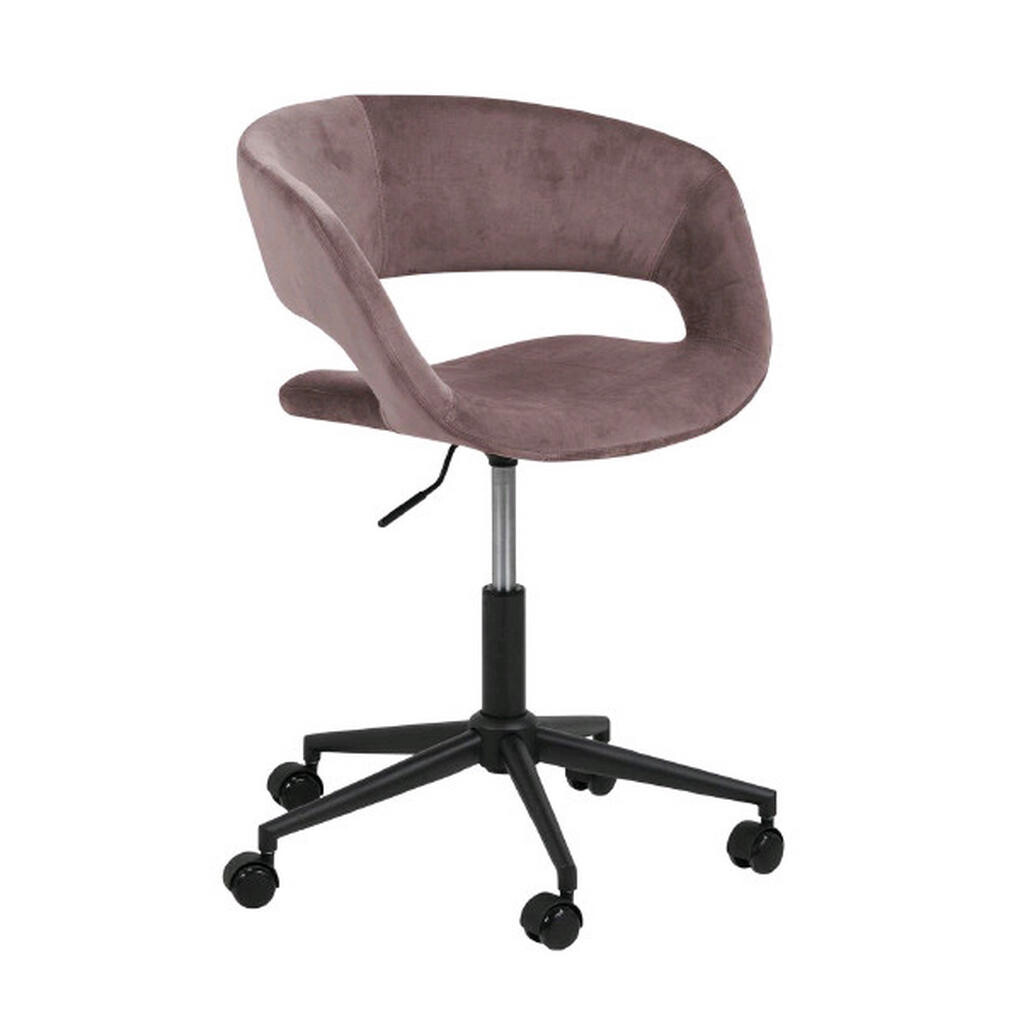 Carryhome OTOČNÁ ŽIDLE PRO MLADÉ, samet, růžová, černá