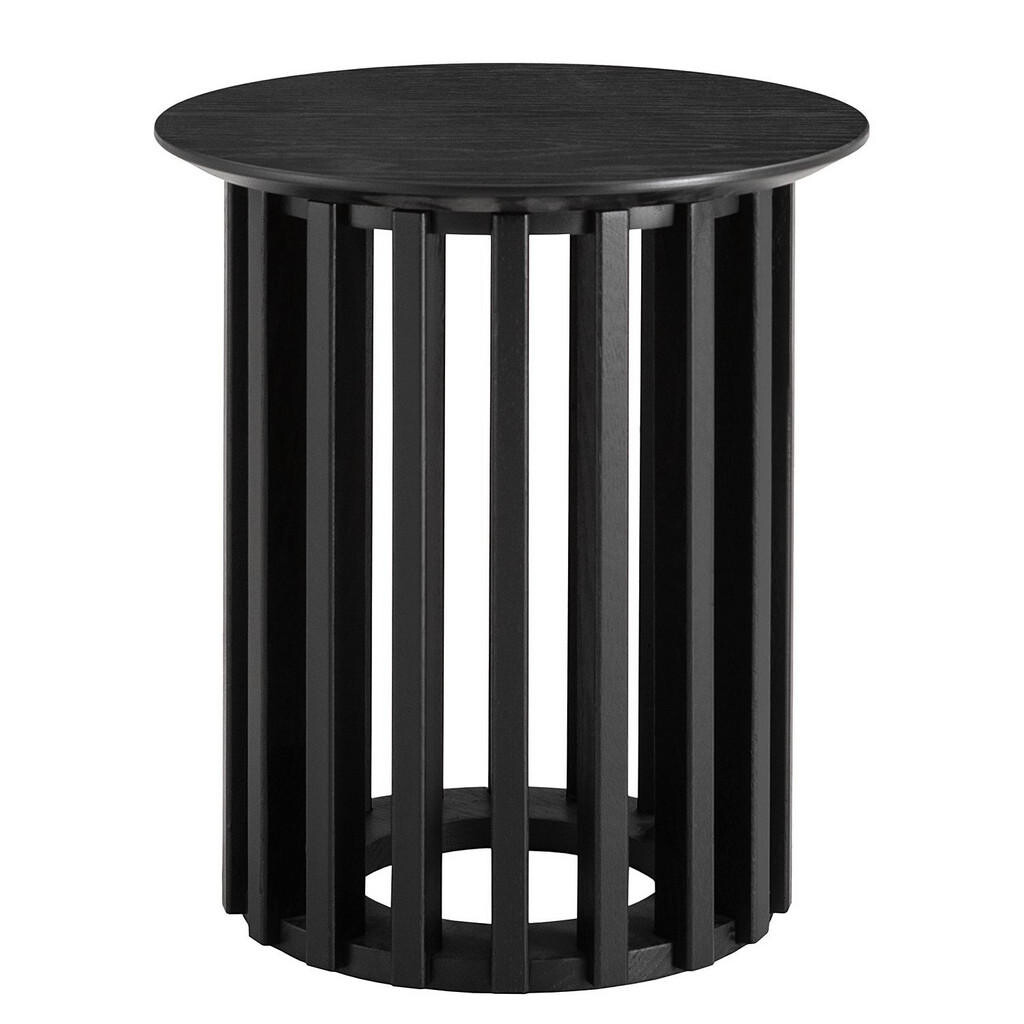 home24 ODKLÁDACÍ STOLEK, dub, černá