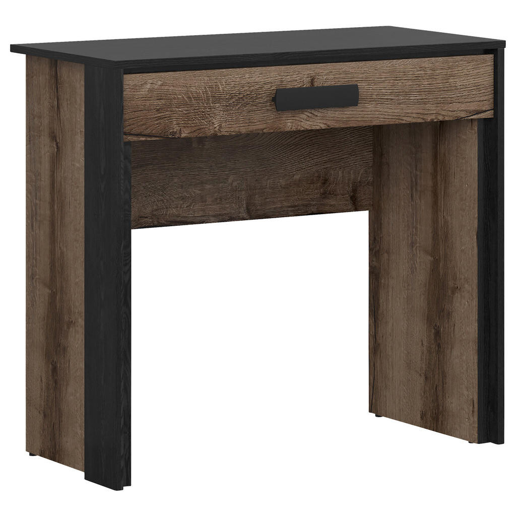 XXXL KONZOLOVÝ STOLEK, černá, barvy dubu, kompozitní dřevo, 85/41/77 cm