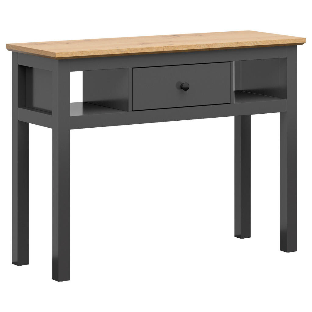 XXXL KONZOLOVÝ STOLEK, barvy grafitu, dub artisan, kompozitní dřevo, 114/41/86 cm